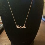 LISA FREEDE ROSE GOLD PLATED “LOVE” SCRIPT NECKLACE Photo 2