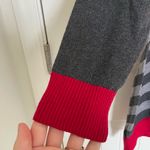 Style & Co NWOT women’s gray red cowl neck drapey tunic relaxed sweater large Photo 2