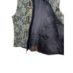 Vintage Baxis & Baxis Floral Tapestry Vest Faux Fur Collar Toggle Closure Small Brown Photo 5