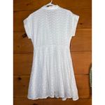 Lulus  Strolling Paris White Eyelet Embroidered Button-Up Mini Dress Casual Sz S Photo 1