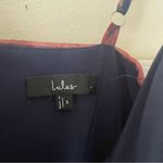 Lulus  Cherished Aura Navy Blue Floral Organza Bustier
Midi Dress Photo 4