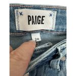 Paige Jeans Women's Size 24 Femme Boot Flare Raw Hem Stretchy Light Wash #F7-0 Photo 3