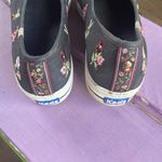 Keds x Kate Spade embroidered floral slip on platform sneakers size 10 Black Photo 4