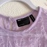 ASOS  DESIGN Lilac Purple Fluffy Tiered Mini Dress Photo 4