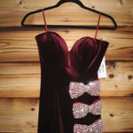 Jovani NWT  Velvet Gown With Rhinestone Bow Accents 42665 Photo 4