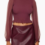Wilfred Aritzia  Tempest Blouse in Garnet Red Size Large Photo 0