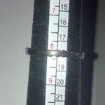 Size 8 Silver Tone Emerald Cut CZ Rhinestone Cocktail Statement Ring Photo 2