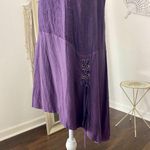 Witchy Boho Whimsygoth Purple Embroidered Asymmetric Mini Midi Dress M Size M Photo 4