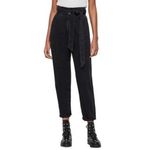 ALLSAINTS  Ralita Paperbag High-Rise Cropped Jeans – Black – Size 2 Photo 2