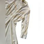 Vintage 70s Yellow Hippie Boho Western Floral Lace Long Sleeve Flowy Midi Dress Size L Photo 1