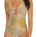 Becca  $158 Women's Printed Bali Hai Bamboo-buckle One-piece Swimsuit‎ S Photo 0
