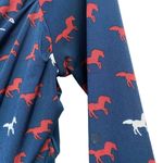 Leota New York Chase & Wonder HORSE Drapey Dress XL Medium Blue Long Sleeve Photo 4