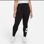 Nike  Black Leggings with White Logo Size 3X Women’s Plus Athletic Pants Photo 1