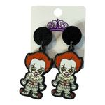 Pennywise IT Earrings Halloween‎ Clown Dangle Earrings Costume Horror New Black Photo 1