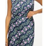 J.Crew NEW  Factory Printed Bias Slip Skirt & Top Set Antique Navy Vintage Floral Photo 2