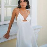 ZARA Dress Mini Satin Lingerie Effect White Wedding Bridal Shower Vacation Summer Photo 6