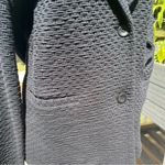 Eileen Fisher Women’s Black Stretch Tencel Cotton Waffle 2-Button Jacket Size S Photo 2