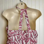 Eddie Bauer  sleeveless racerback dress pink leaf shelf bra size medium D38 Photo 4