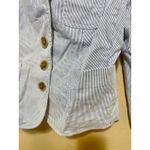 EXPRESS  Women's Blue White Striped 3/4 Sleeve Blazer Jacket Size‎ 6 Photo 5
