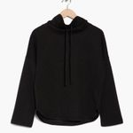 Max Studio Funnel Neck Waffle Knit Pullover Black L Photo 2