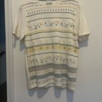 Alfred Dunner  Floral‎ Embroidered Knit Top Pastel Colors Short Sleeve M Photo 0