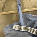 PINK - Victoria's Secret Pink Victoria Secret Demi Lace Bra Small Blue Heart Embroidery Unlined Photo 6