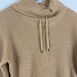 Ralph Lauren  LRL Sweater Womens Medium Tan Waffle Knit Cowl Neck Classic Cozy Photo 2