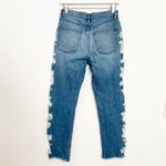3x1 Higher Ground Distressed Ankle Shredded Boyfriend Jeans Punk Grunge Blue 25 Photo 7