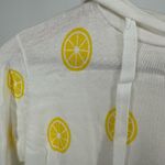 AQUA Lemon Slice Print Hooded Sweater Bloomingdale’s Exclusive size XS NWT White Photo 3