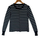 Paige  Womens XS Merino Wool‎ Blend Black White Striped Knit Sweater Long Sleeve Photo 0
