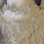 SheIn White Mock Neck Lace Top Photo 7