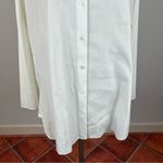 Lafayette 148  New York White Crepe Button Up Shirt Photo 3