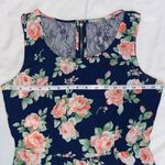 Mine the Label Sleeveless Floral & Lace Fit & Flare Mini Dress Navy Blue Pink M Multiple Size M Photo 6