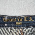 GRACE IN LA Jrs 11 Jeans Low Rise Straight Leg Denim Stretch Grunge Festival Photo 6