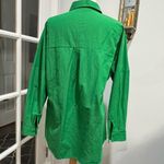 BIG DART Green Oversized Button Down Shirt Photo 6