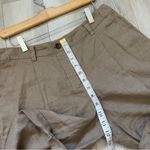 Eileen Fisher  Shorts organic linen womens Brown (size 6) breathable mom classic Photo 3