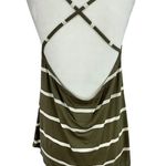 Chaser New Draped Cross Back Shirttail Cami Tank Top Jersey Knit Green Photo 1