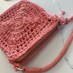 Target Coral Pink Boho Crochet Mini Crossbody Purse Cell Phone Bag Photo 0