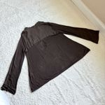 David Valls Lagenlook Linen Zip Front Shirt Cardigan Size M Brown Oversized Size M Photo 14