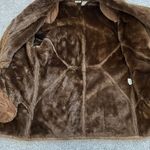 Vintage Spiegel Suede Leather Coat Faux Fur Lined Chocolate Brown Jacket Size M Photo 14