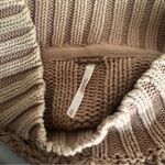 Free People “Butterfly” Chunky Knit Mock Neck Sweater Clay Pink XS Photo 7