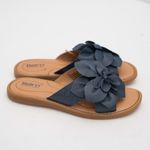 Born Azalea Leather Floral Sandal Blue Size 7 Photo 3