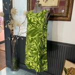 Island Beach Tropical Green Leaf Beach Shift Dress Photo 1