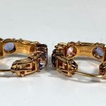 Versace NEW  Greca Goldtone & Crystal Hoop Earrings Photo 8