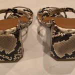 By Far Tanya Snakeskin Heeled Leather Sandal Block Heel Size 6 Photo 3