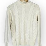 Madewell  Grenville Cableknit Sweater Women's Small Cream Wool Blend Mockneck Photo 0