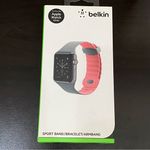 BELKIN Gray/Pink Rubber Silicone Apple Watch Band for 42mm/44mm Photo 1