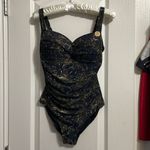 One Piece 💙 NWOT NipTuck Joanne Metallic Floral  Swimsuit Photo 1