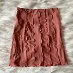 Le lis Dusty Rose Mauve Pink Mesh Lettuce Hem Body Con Mini Skirt Sz S Photo 8