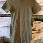 Pretty Little Thing Olive Green Bodycon Short Sleeve Dress Women Size 6 Petite Photo 0
